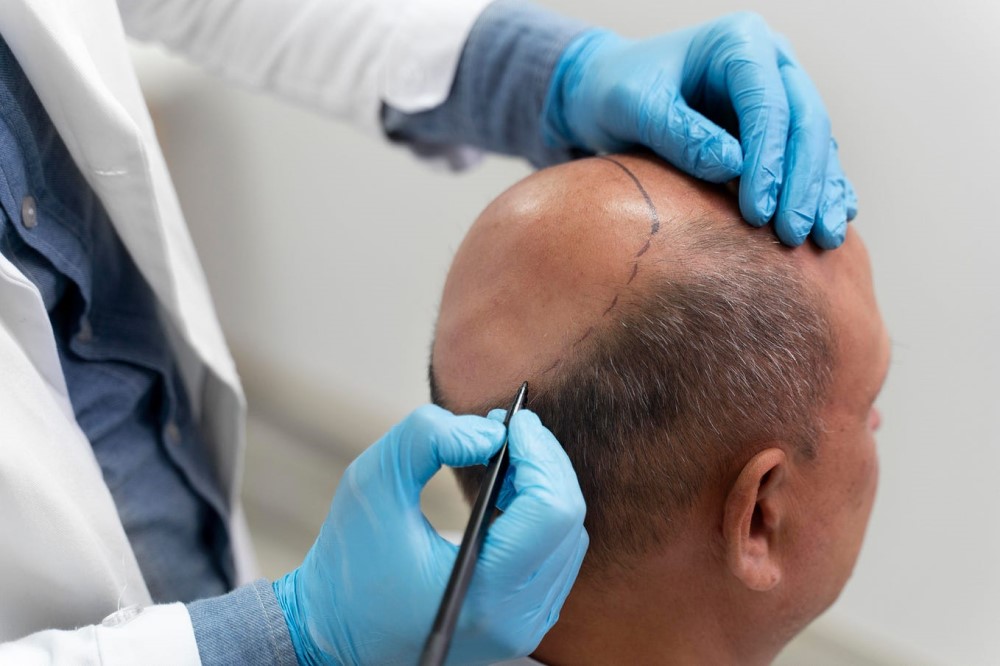 hair transplant with nano fibers