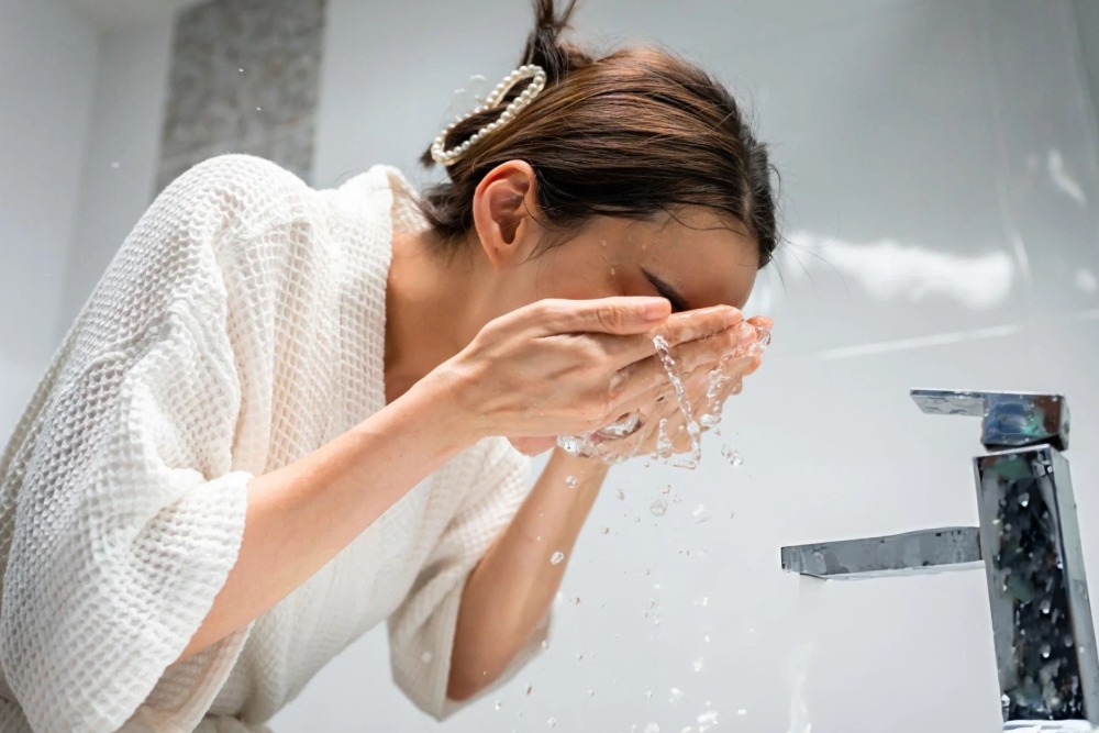 wash face after botox